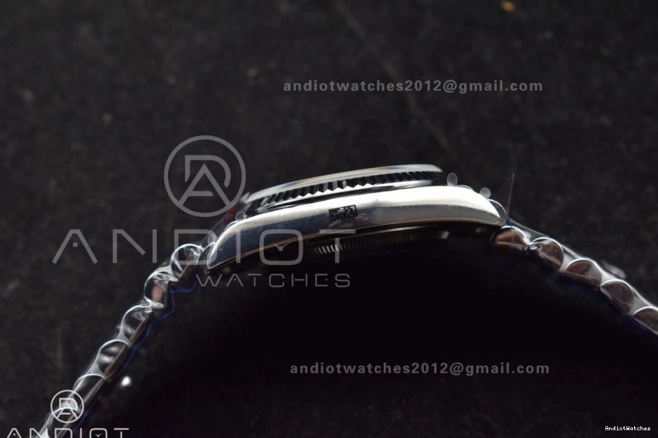 President 36 on EyeCatching 689 (Gain Dial Light vr3255 Weight) Blue Roman Steel SS 904L Bracelet Edition DayDate QF V5 Best 1031